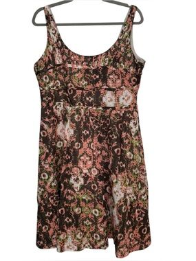 Calvin Klein Sleeveless Abstract Pattern Scoop Neck Cocktail Dress. 14.